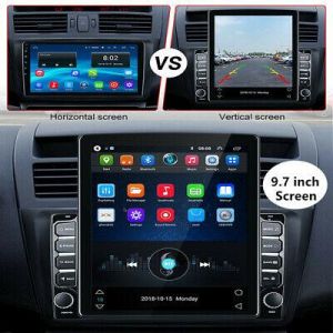 Amjadshop מוצרא חשמל 9.7"Vertical Screen HD 2.5D Car MP5 Player Explosion-proof Glass Android 8.1 GPS